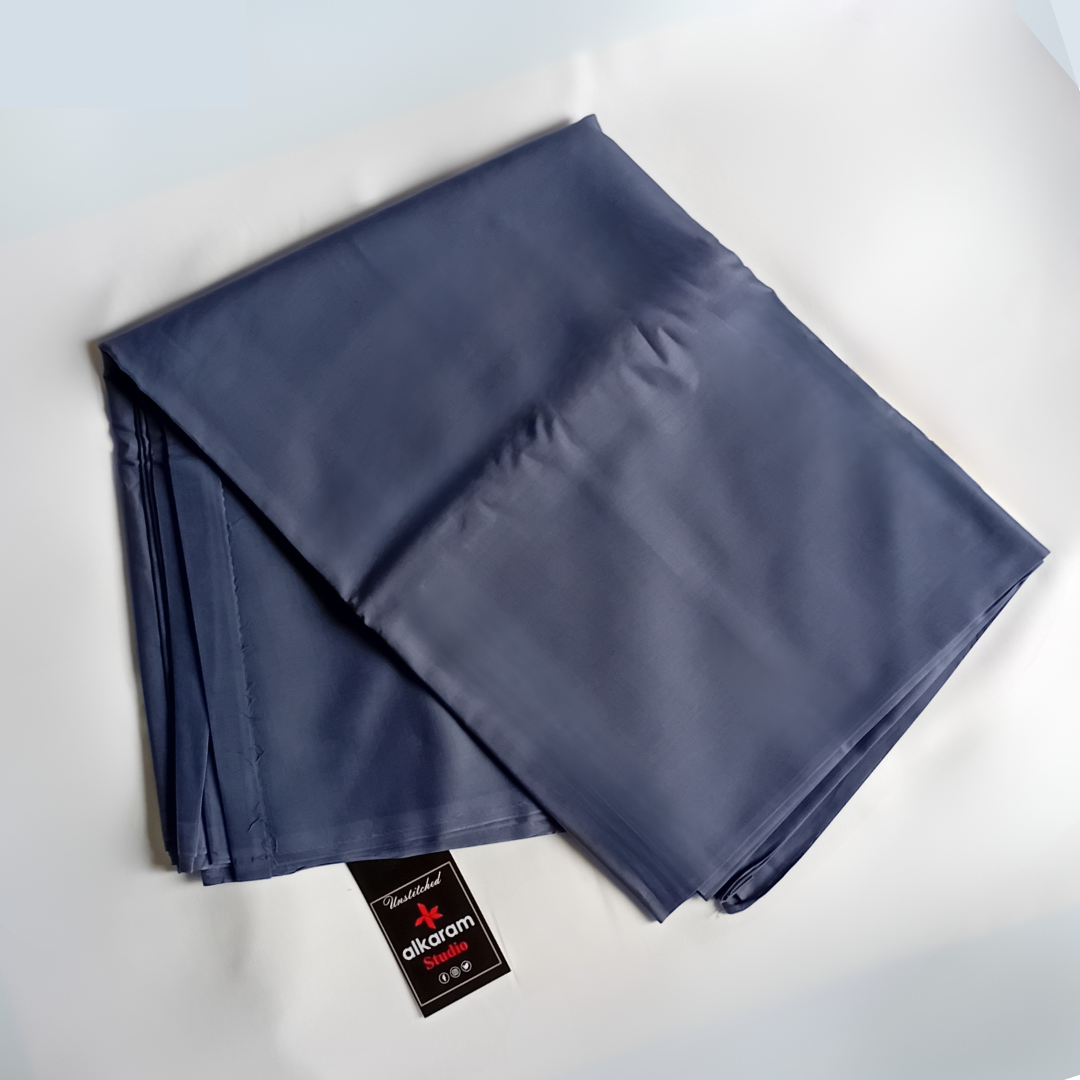 Plain-Lavender Blue Cotton Suiting Fabric