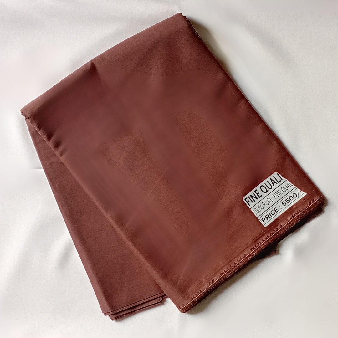 Plain-Mocha Brown Egyption Cotton Suiting Fabric