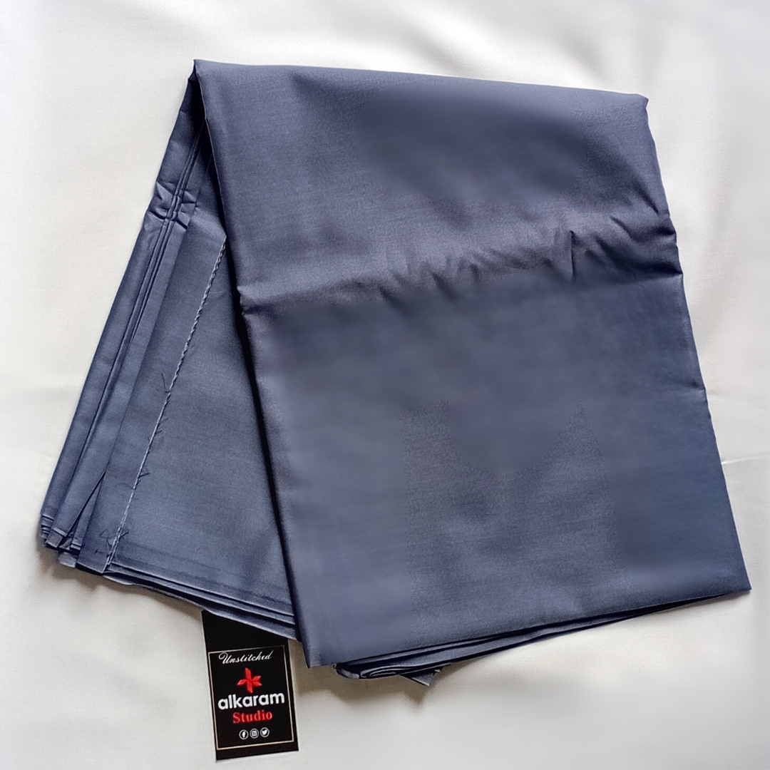Plain-Lavender Blue Cotton Suiting Fabric