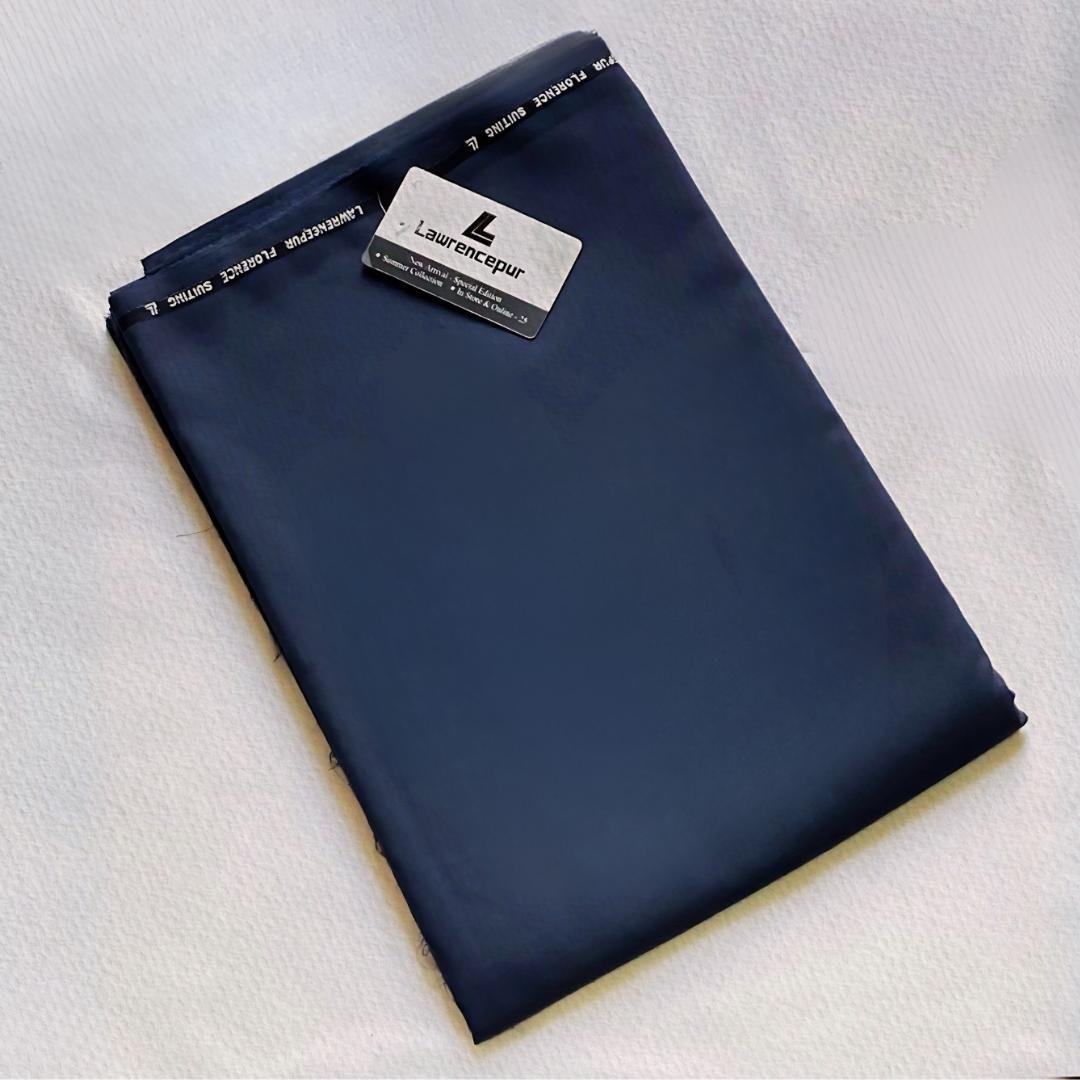 Plain-Navy Blue, S 140s Pure Wash n Wear, Florence Suiting Fabric