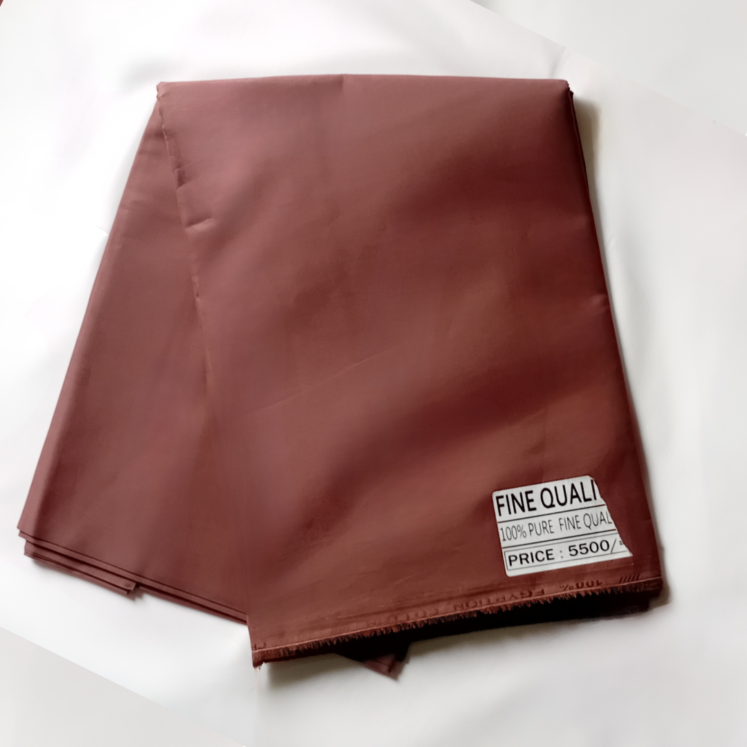 Plain-Mocha Brown Egyption Cotton Suiting Fabric