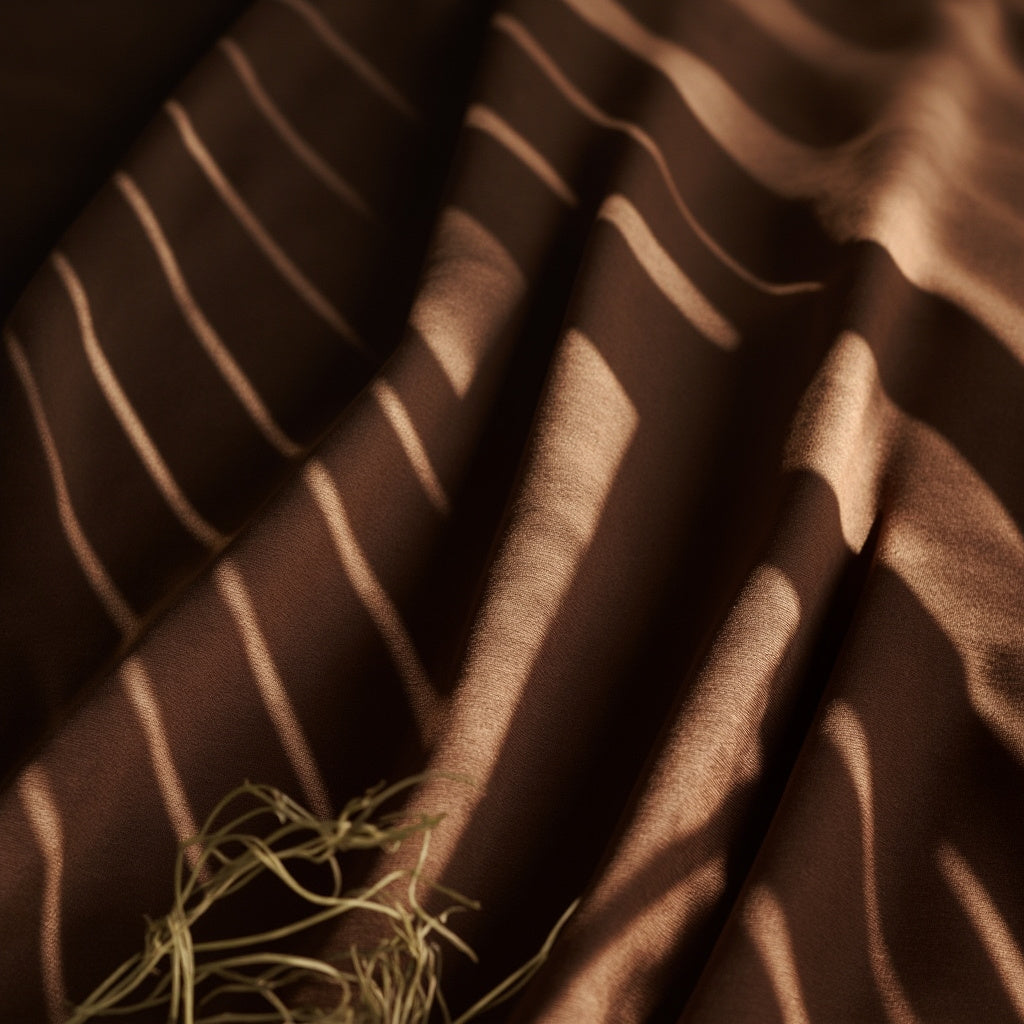 Plain-Dark Brown Egyption Cotton Suiting Fabric