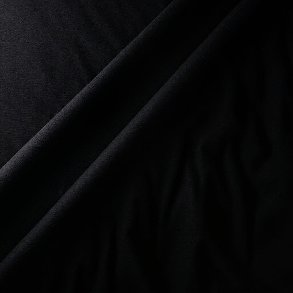 Plain-Black Egyption Cotton Suiting Fabric