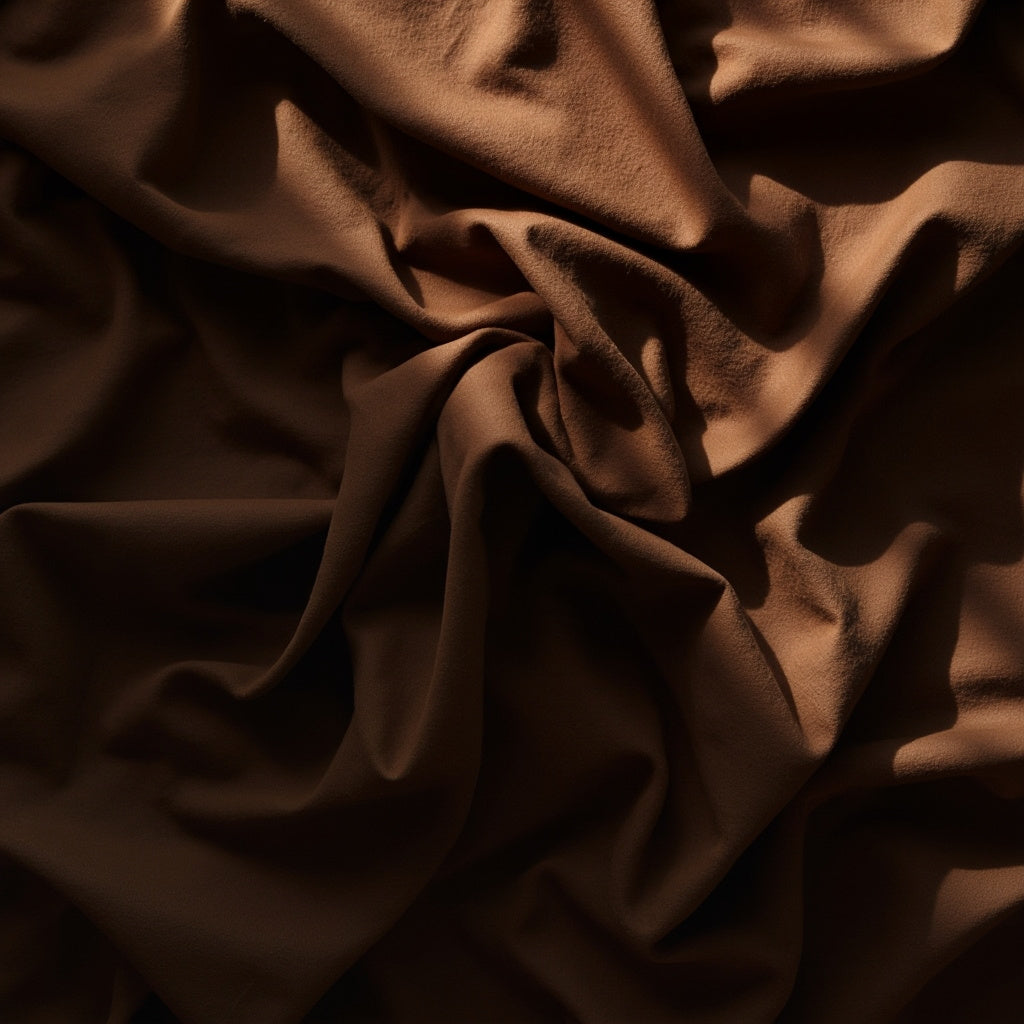 Plain-Dark Brown Egyption Cotton Suiting Fabric