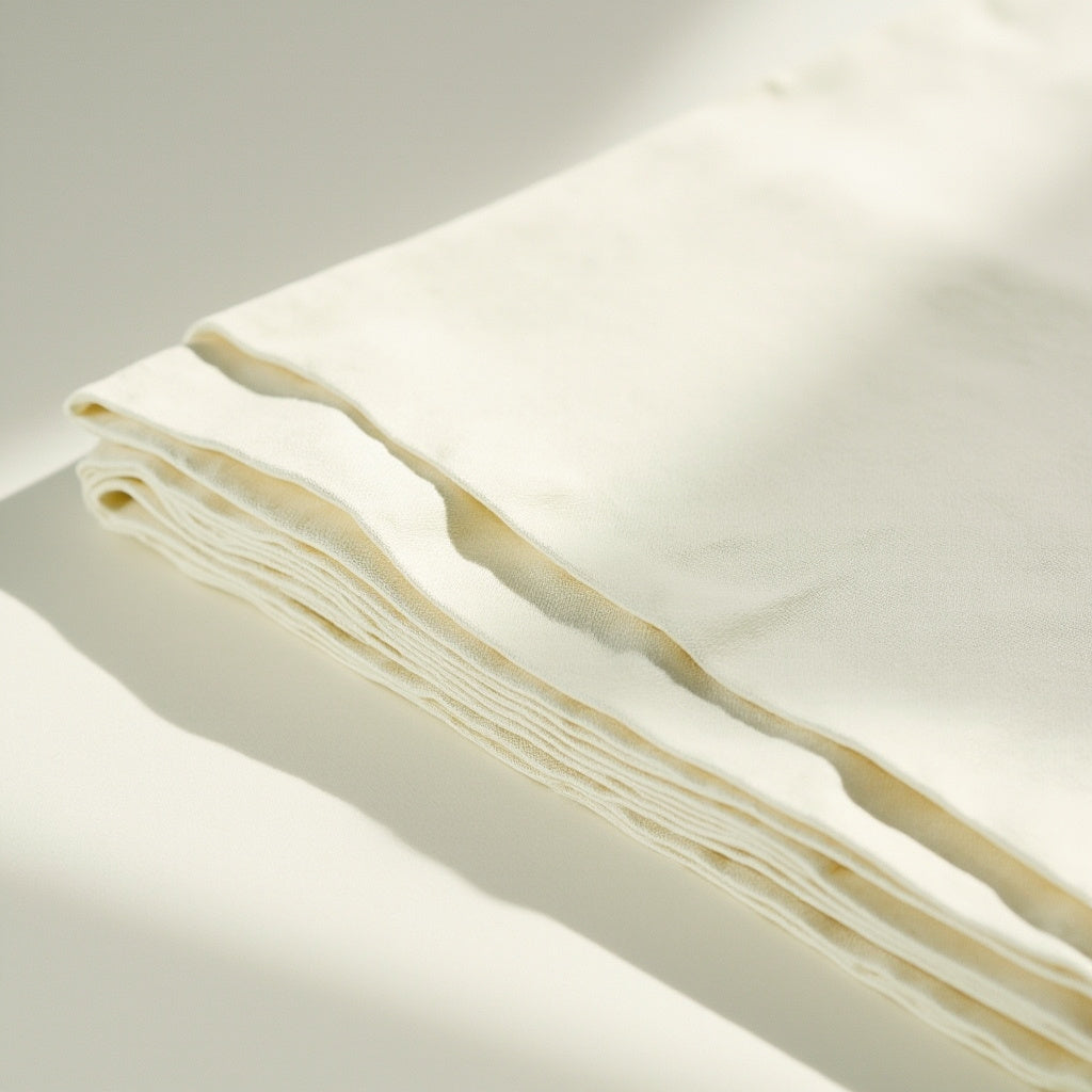 Plain-Off White Egyption Cotton Suiting Fabric