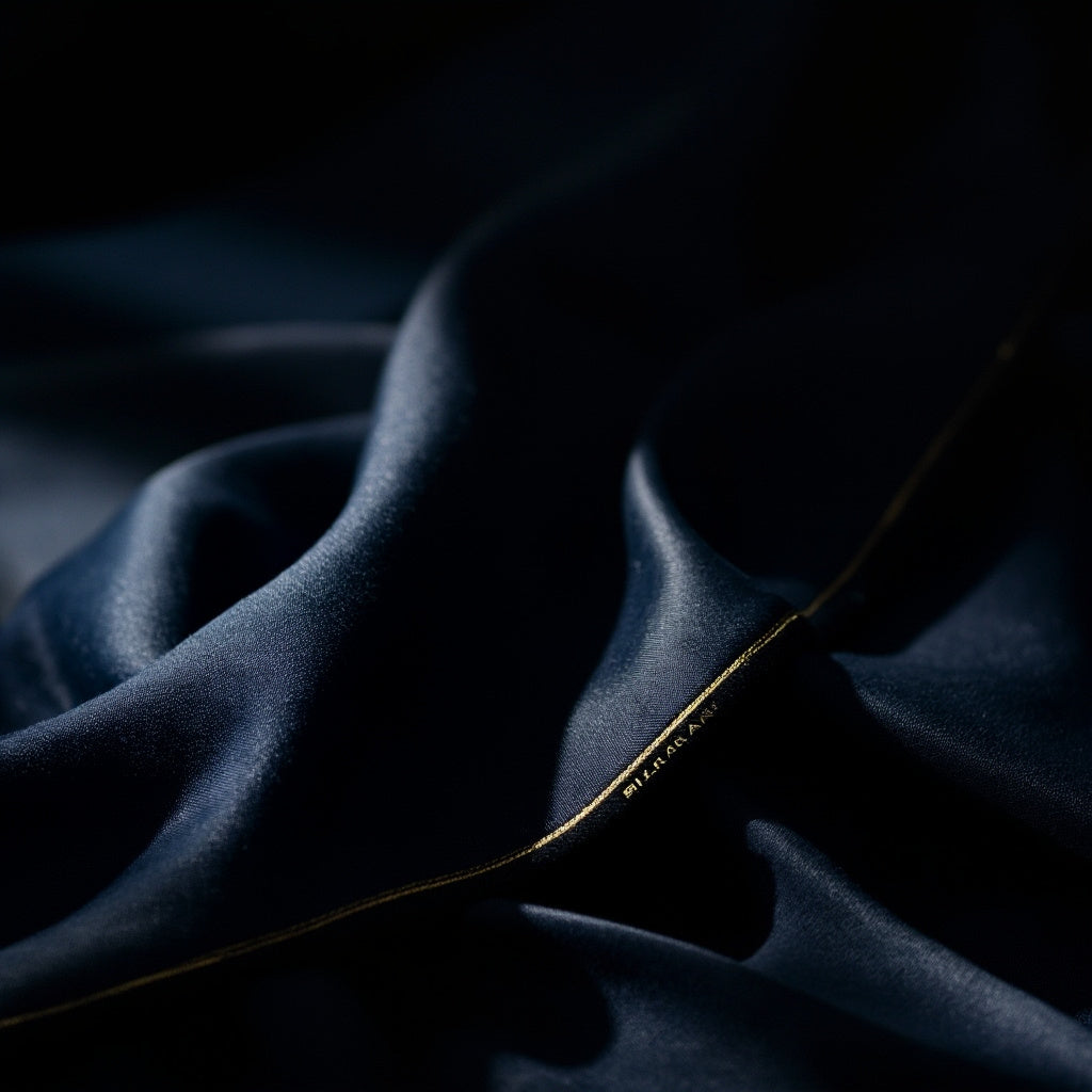 Plain-Deep Navy Blue Cotton Suiting Fabric