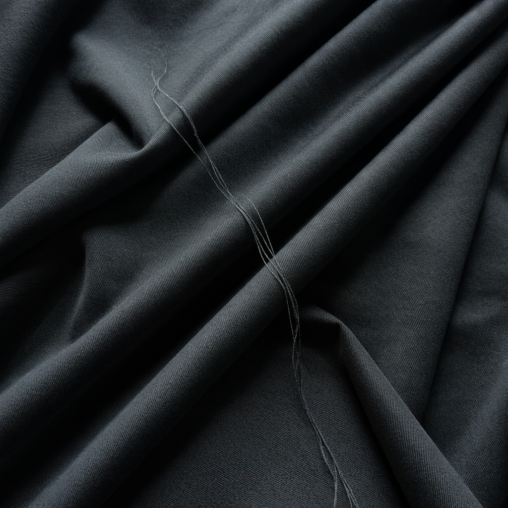 Plain-Black Egyption Cotton Suiting Fabric