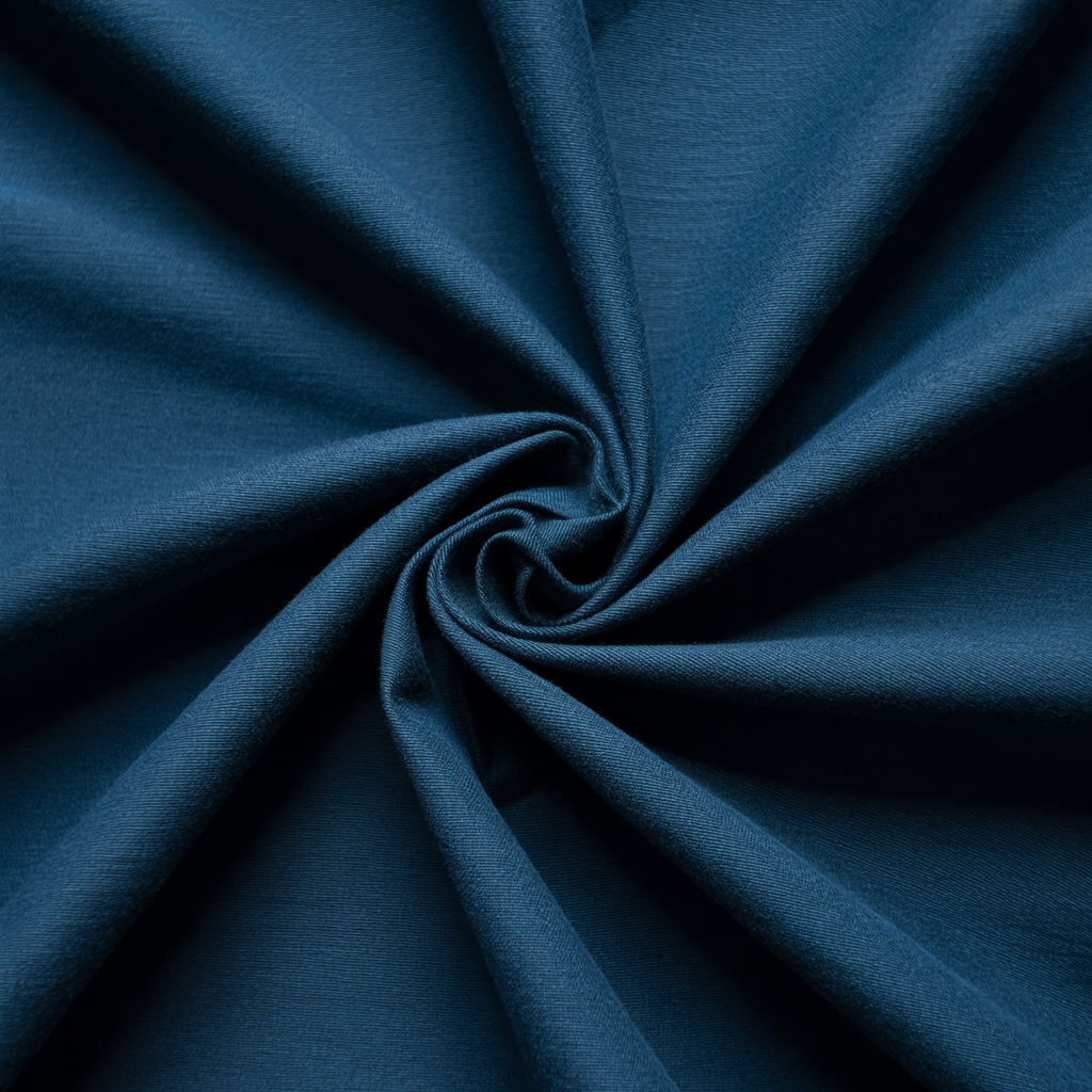Plain-Deep Navy Blue Cotton Suiting Fabric