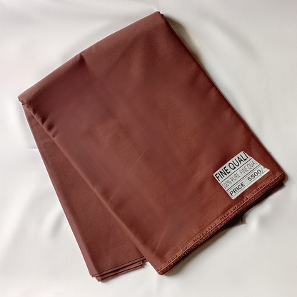 Plain-Mocha Brown Egyption Cotton Suiting Fabric