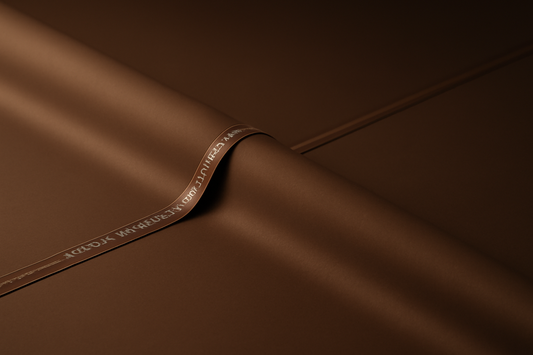Plain-Mocha Brown Egyption Cotton Suiting Fabric