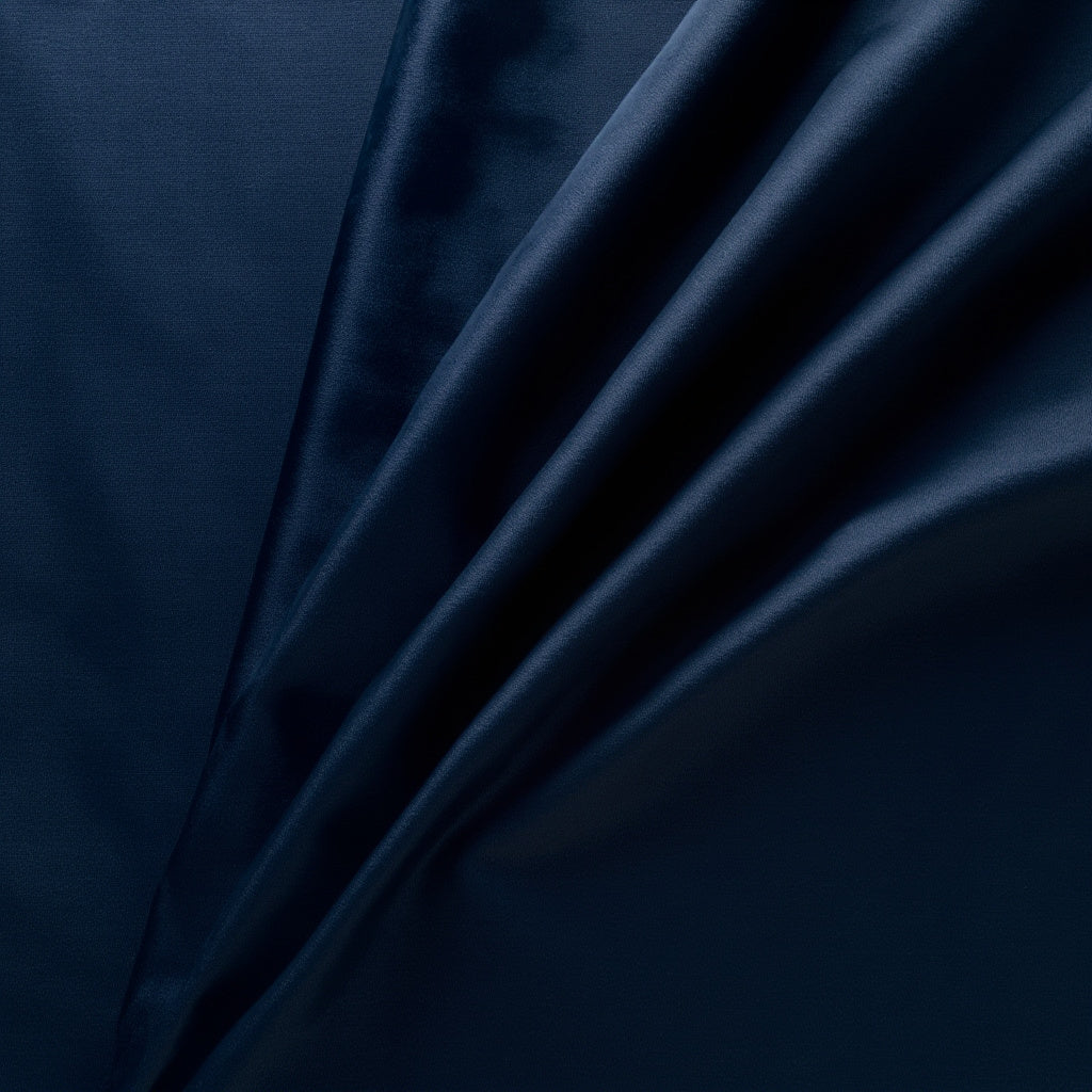 Plain-Deep Navy Blue Cotton Suiting Fabric