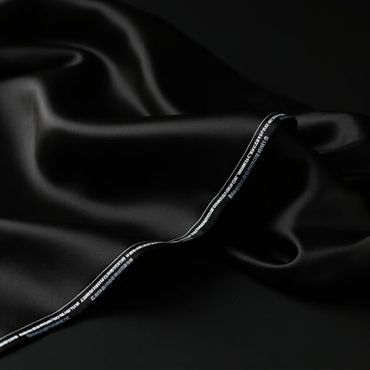 Plain-Black Cotton Suiting Fabric