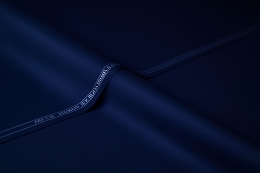 Plain-Navy Blue, S 140s Pure Wash n Wear, Florence Suiting Fabric