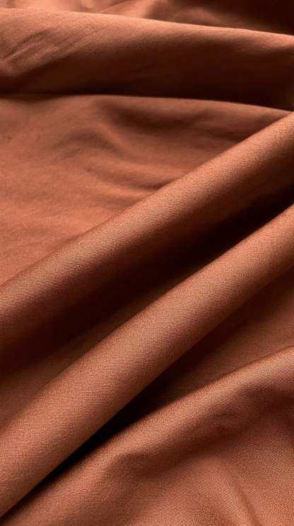 Plain-Mocha Brown Egyption Cotton Suiting Fabric