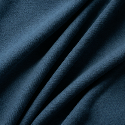 Plain-Deep Navy Blue Cotton Suiting Fabric