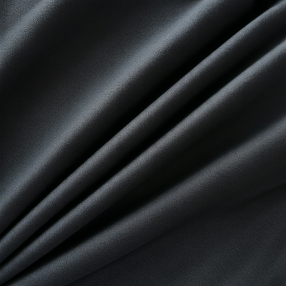 Plain-Black Cotton Suiting Fabric