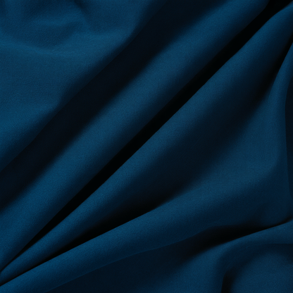 Plain-Deep Navy Blue Cotton Suiting Fabric