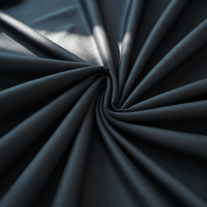 Plain-Black Egyption Cotton Suiting Fabric