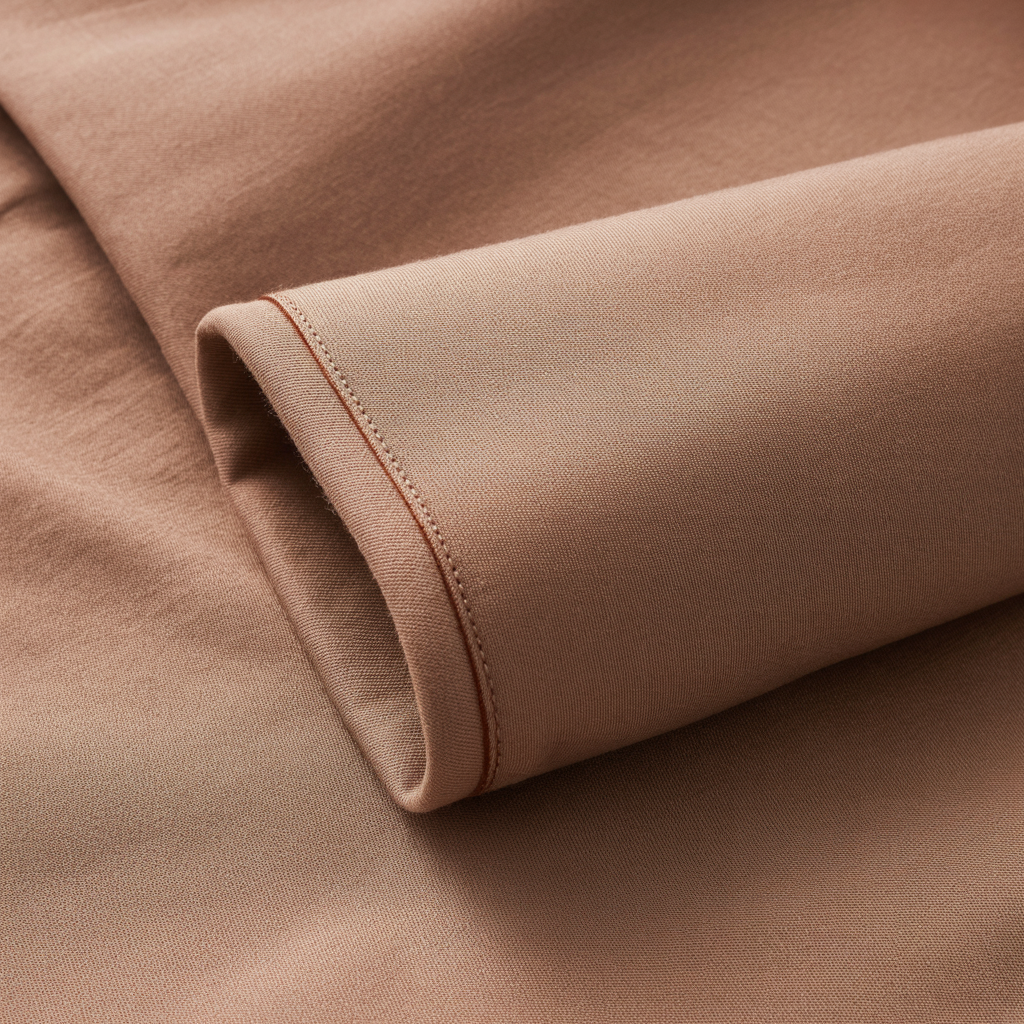 Plain-Light Brown Cotton Suiting Fabric